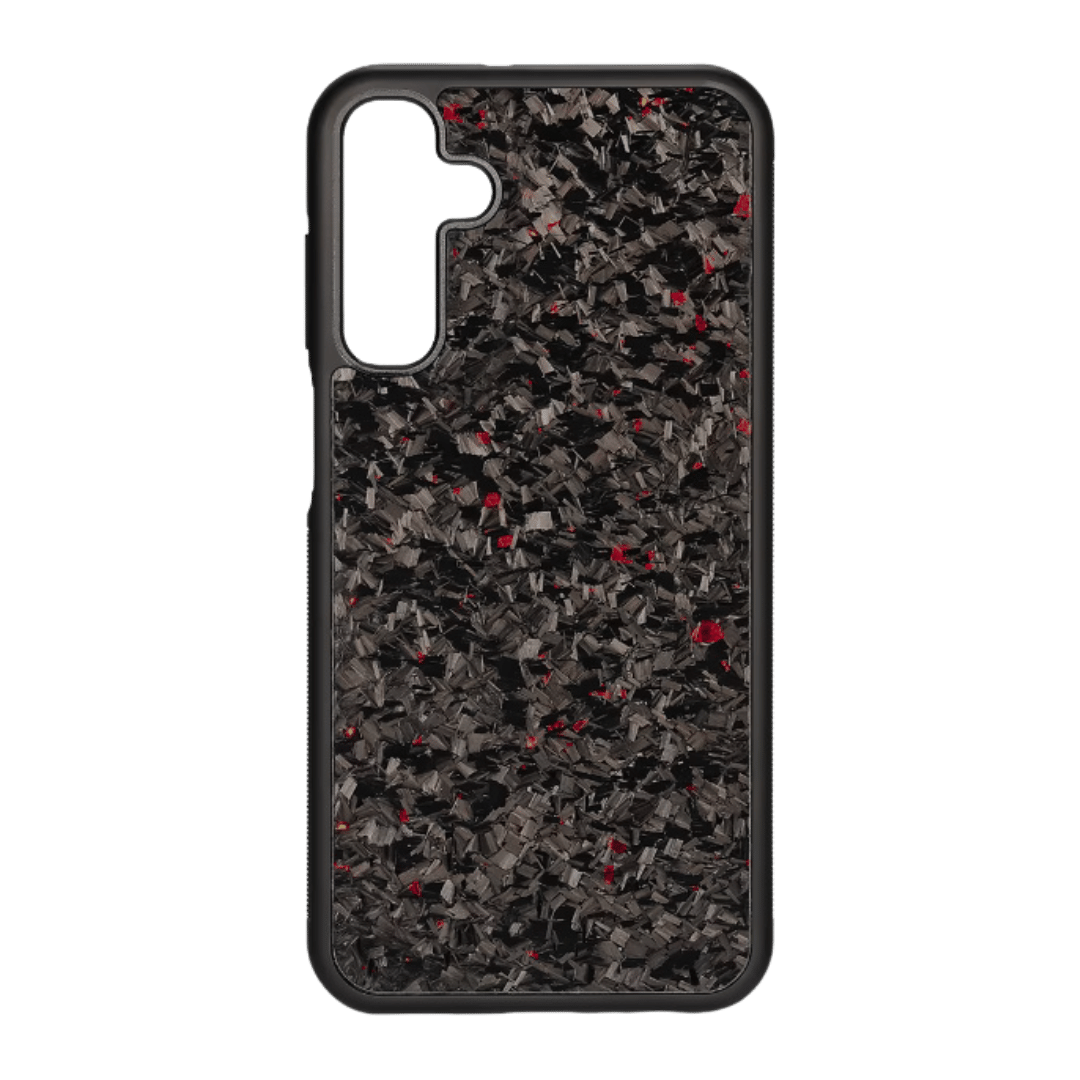 Carbon Fiber Samsung A Model Series Case - Forged Red