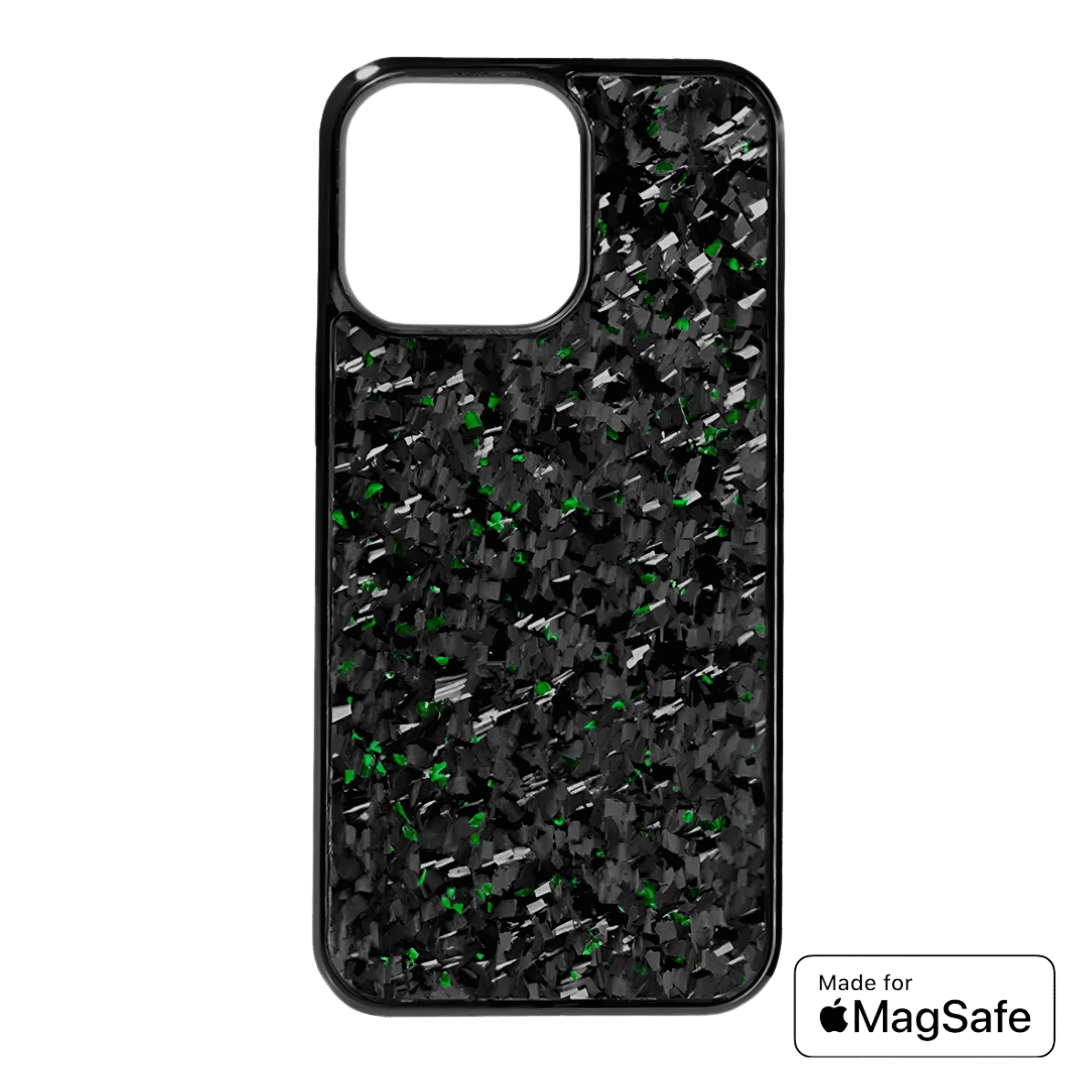 Carbon Fiber iPhone Case - Forged Green w/ Magsafe