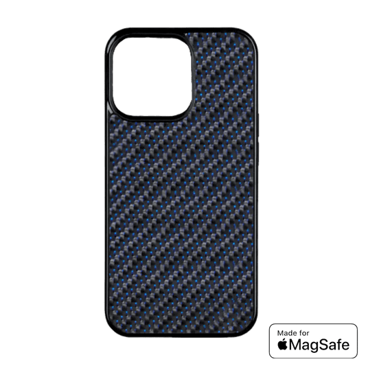 Carbon Fiber iPhone Case - Twill Carbon Blue w/ Magsafe